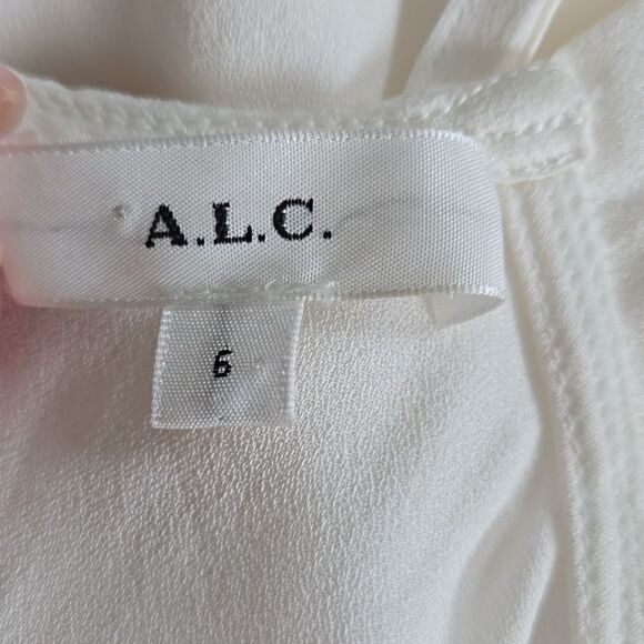 A.L.C. Arvid Twist-Front Crepe Top In Off-white NWOT - Picture 8 of 8